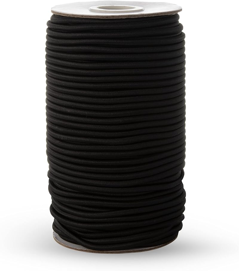 Realm Elastic Cord Black White 1-3mm Craft Jewellery Stringing 5m