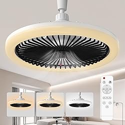 BECLOG Ceiling Fans with Lights and Remote, Socket