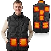 Molifen Heated Vest for Men, Electric Heating Sleeveless Jacket, Thermal Winter Rechargeable Coat, Battery Not Included