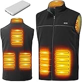 LABCOOL Heated Vest for Men Women with Ultra-Soft Microfleece, 10000mAh Battery Pack, USB Rechargeable Body Warmer