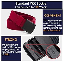 LionVII Men's Elastic Stretch Belt, Breathable
