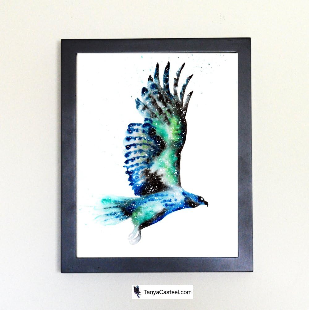 Hawk Spirit Animal Art Print from Watercolor Painting