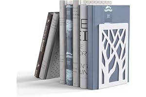 SHIKAMAN BookEnds Decorative Metal Heavy Duty Book End Supports for Bookrack Desk