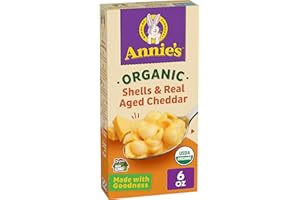 ANNIE'S HOMEGROWN Annie’s Shells Real Aged Cheddar Organic Mac and Cheese Dinner with Organic Pasta, 6 OZ