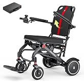 Paiseec Lightweight Folding Electric Wheelchair for Adults,Only 32 lbs | Portable Electric Wheelchair Foldable,Power Wheelchair Lightweight, Airline Approved for Travel, Outdoor &amp; Indoor