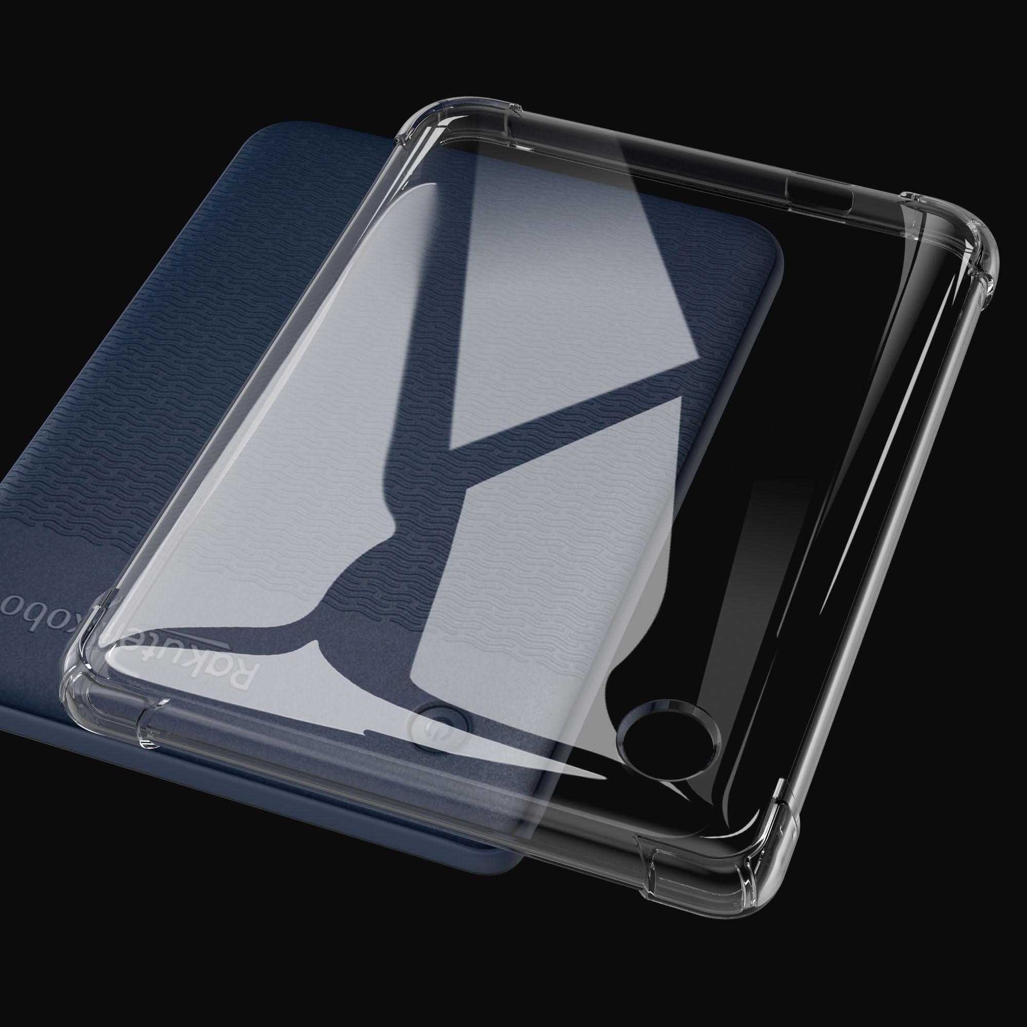 Zcooooool Case for Kobo Clara Colour/Clara BW/Kobo Clara 2E eReader 6 inch Reinforced Corners Cover/Libra Colour Case/Clara BW Case/Clara 2E Case, Transparent