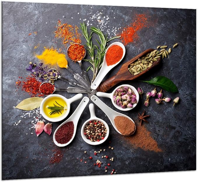 decorwelt | Küchenrückwand Spritzschutz aus Glas 65x60 cm Wandschutz