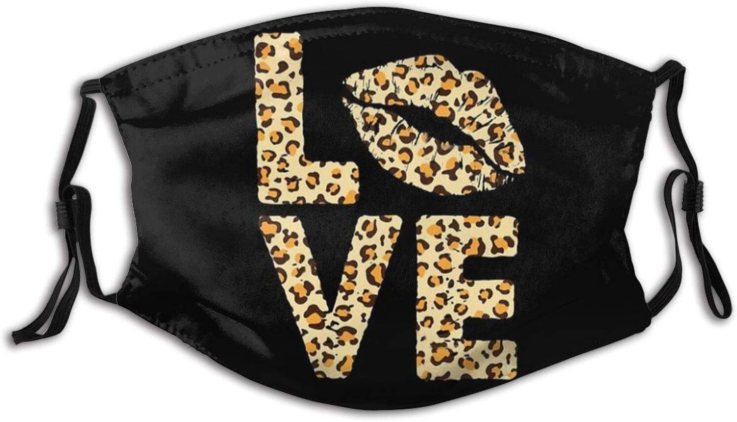 Love Cheetah Leopard Print Face Cover Reusable Washable Bandana Unisex