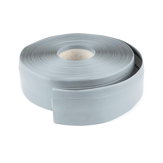 [DQ-PP] 5m Weichsockelleiste 50x15mm Weich Sockel Leiste Sockelleiste PVC Ashgrau