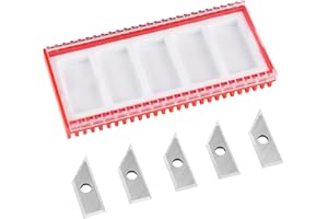 60 Degree Carbide Inserts for BINSTAK-B2301-1/4 Shank 60-Deg V Groove Router Bit - 5 PCS