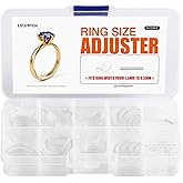 ELETIUO Ring Size Adjuster for Loose Rings - 60Pack, 2 Styles, Ring Guard, Ring Sizer, 10 Sizes Fit for Man and Woman