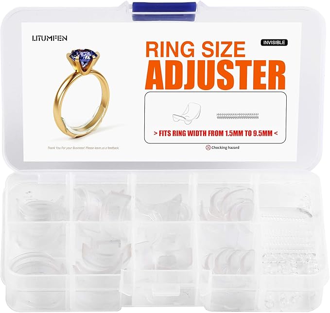 Ring Size Adjuster for Loose Rings 60Pack, 2 Styles, Ring