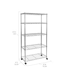 Seville Classics 5-Tier Wire Shelving with