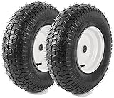 (2-Pack) 16x6.50-8 Tubeless Tires on Rim