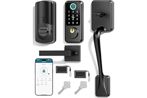 Hornbill Keyless Entry Door Lock, Smart Front Door Lock Set, Smart Deadbolt Keypad Handle Set for Home/House/Airbnb/Office, A