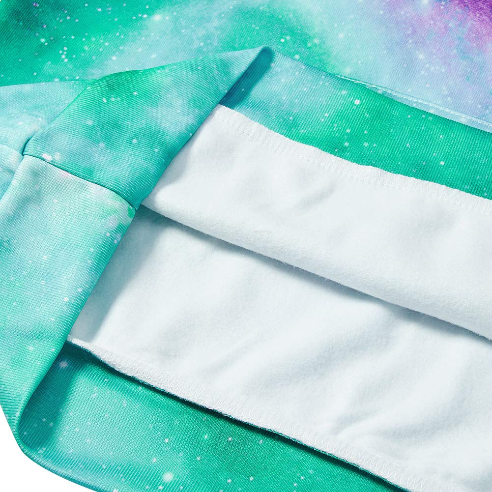 RAISEVERN Jungen/Mädchen Zwillinge Kleidung Winter Weihnachten Hoodie 3D Space Galaxy Kapuzenpulli Bunter Nebelfleck-Pullover