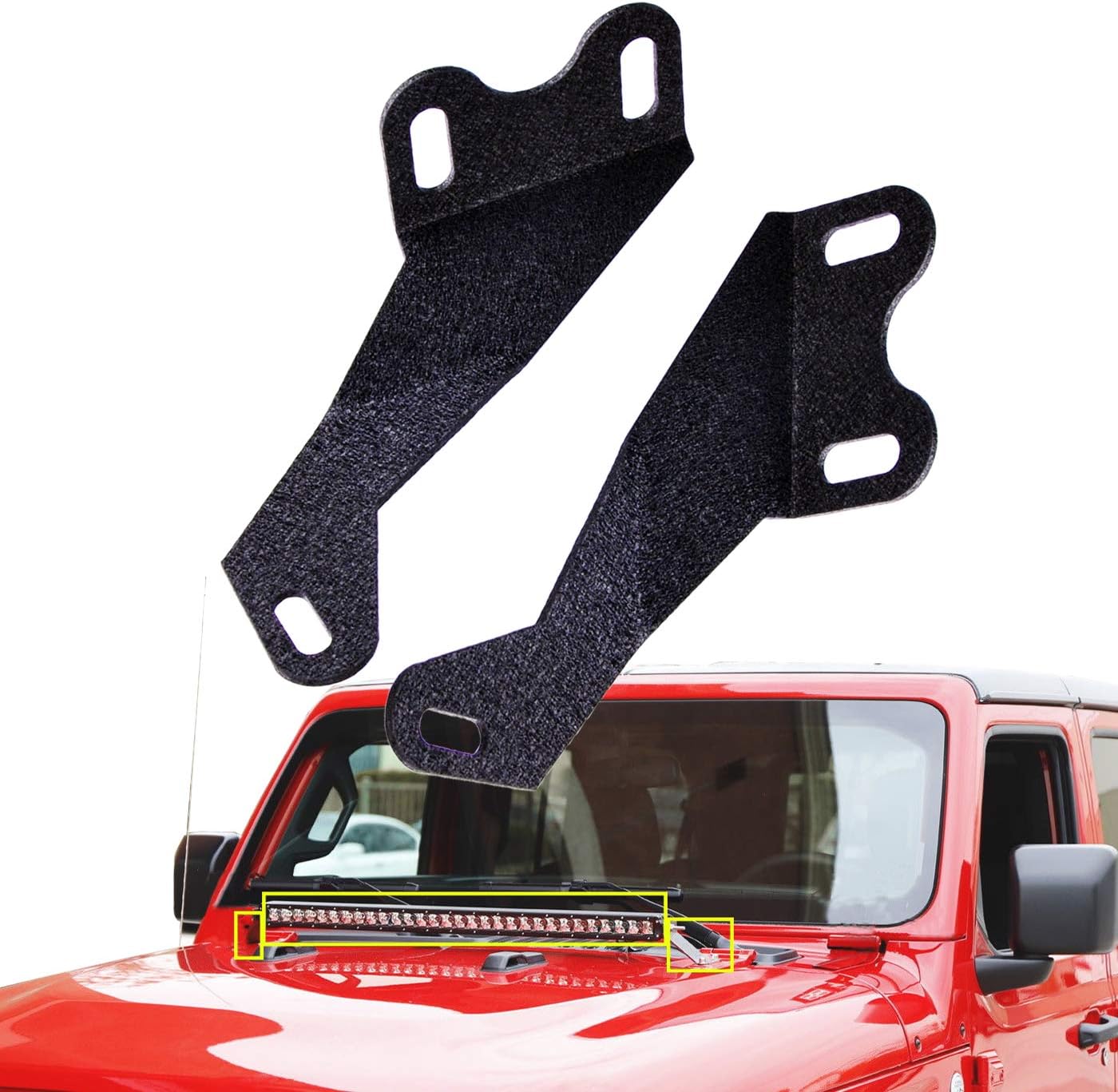 omotor A-Pillar Cree LED Work Light Mount Bracket (JL Roof Light Mount Bracket)