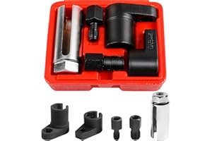 CCHRN 5PCS Oxygen Sensor Socket Set, Automotive O2 Sensor Wrench Remover Tools with Thread Chasers, Heavy-Duty Socket Wrench 