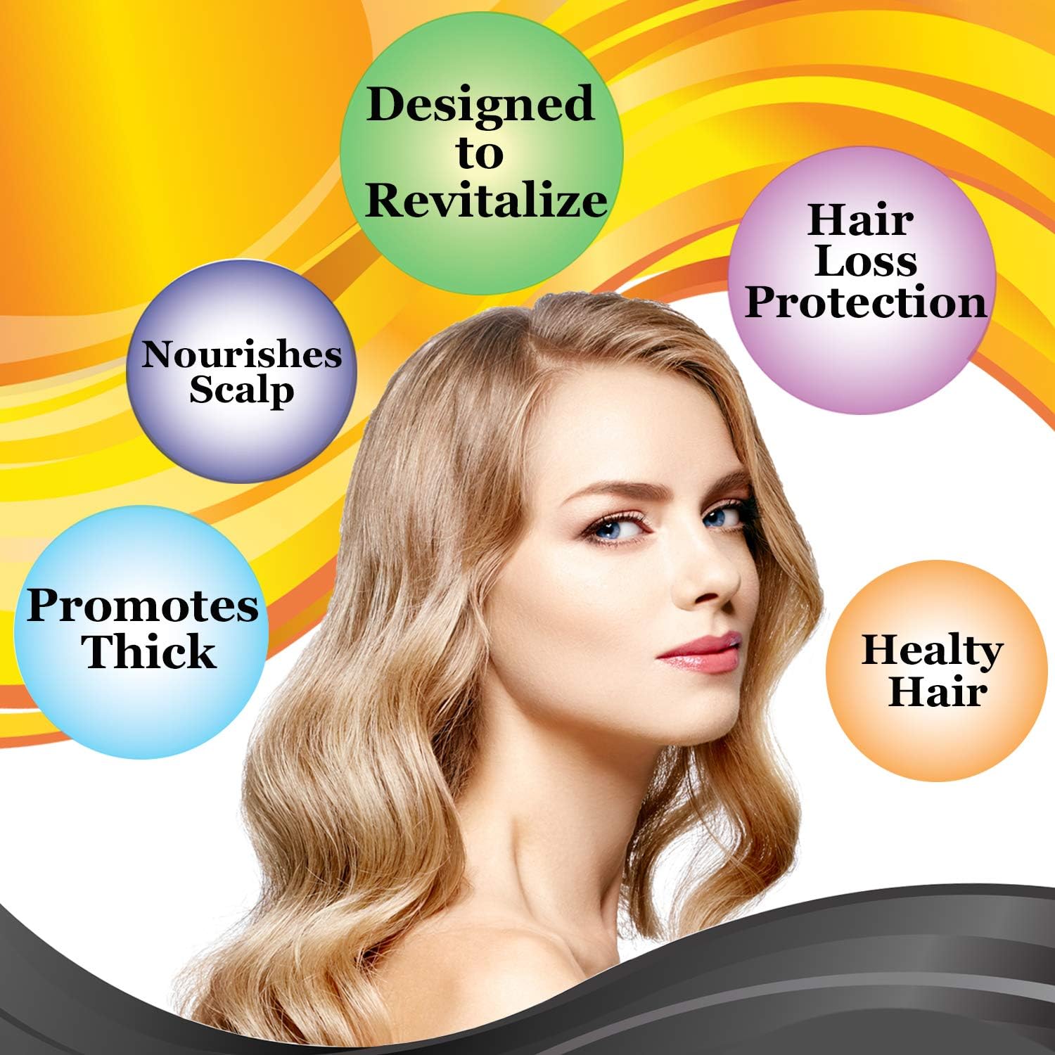 Biotin Hair Growth Serum with Castor Oil, Argan Oil - Hair Loss Prevention Treatment with fine thinning hair Formula to Help Grow Healthy Thicker Strong Hair for Men & Women By Beaueli: Sports & Outdoors