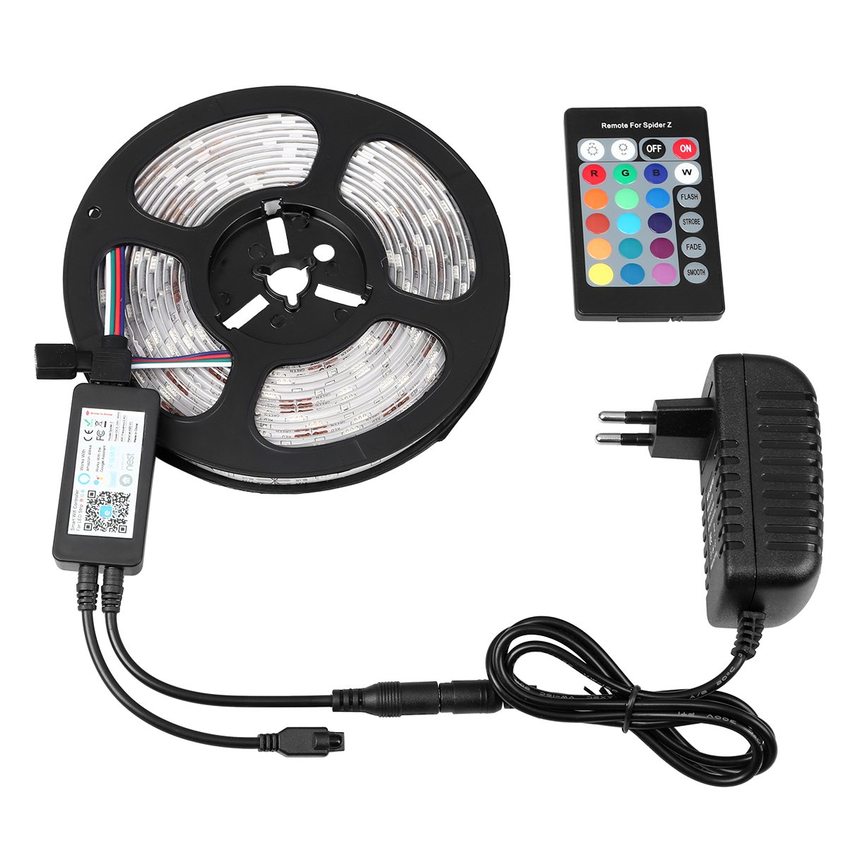 Guaiboshi Tira LED 5M Tiras de Luz Inteligente Impermeable con Wifi Controlador con Amazon Alexa Echo, Google Home, Luces LED 150Leds SMD 5050 Kit para iOS y Android Smartphones