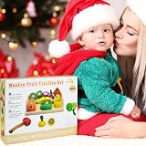 yoptote Wooden Play Food Set 10 Types Fruit Preschool Kitchen Toys Cutting Veg view 7