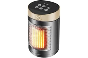Portable Electric Space Heater, 1500W Ceramic Heating for Bedroom