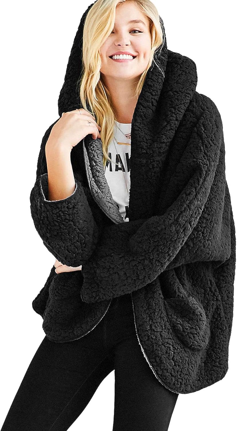 Hooded Reversible Sherpa Jacket Sale 