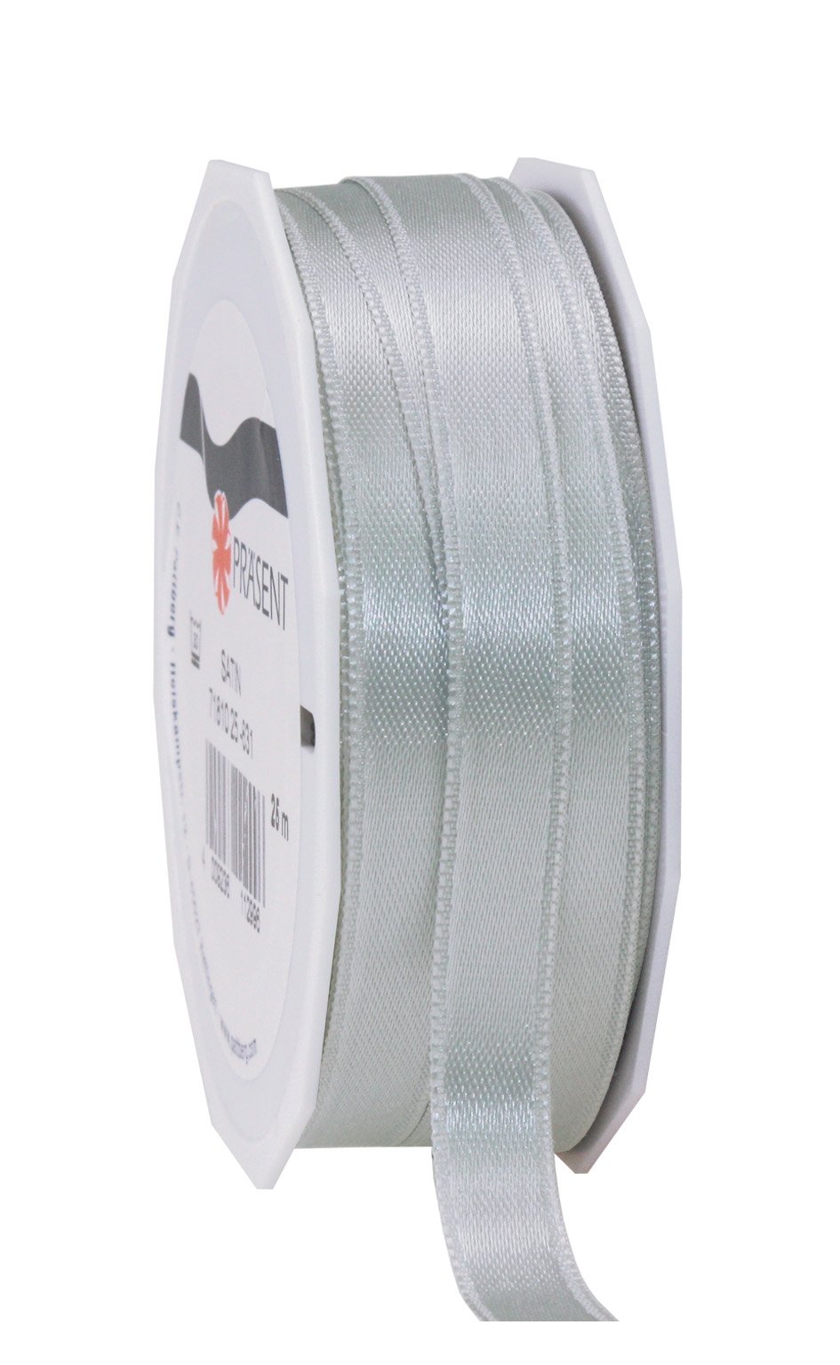 C.E. Pattberg SATIN sterling silver gift ribbon, 27 yards for Wrapping Gifts, 0.39 inches width, Ribbon for Decorating & Crafting, Decorative Ribbon for Gifts, for every occasion — image 1
