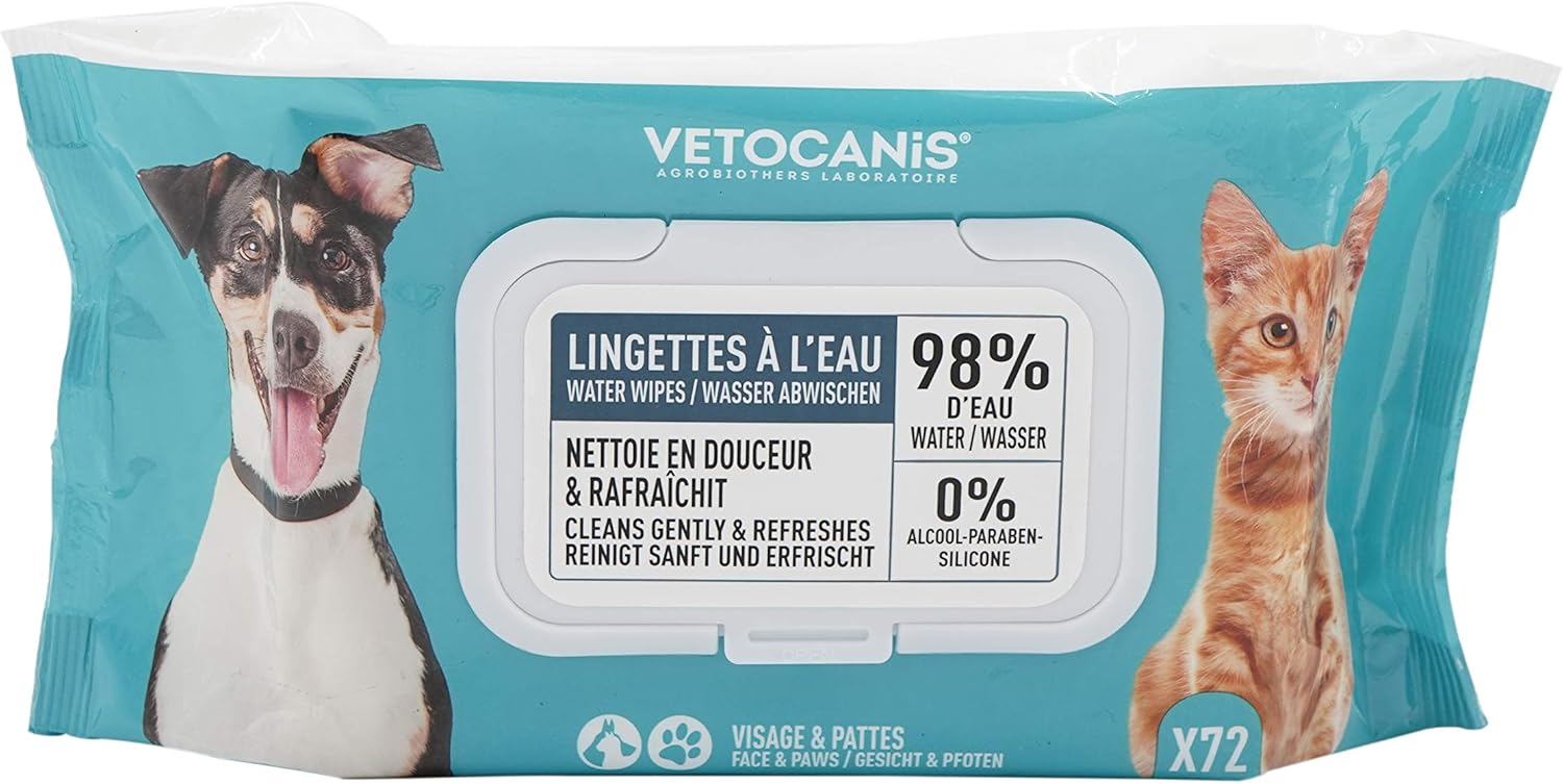 Vetocanis Lingettes Nettoyantes Biodegradables Pour Yeux Oreilles Pattes Grand Format 72 Lingettes Chien Et Chat Amazon Fr Animalerie