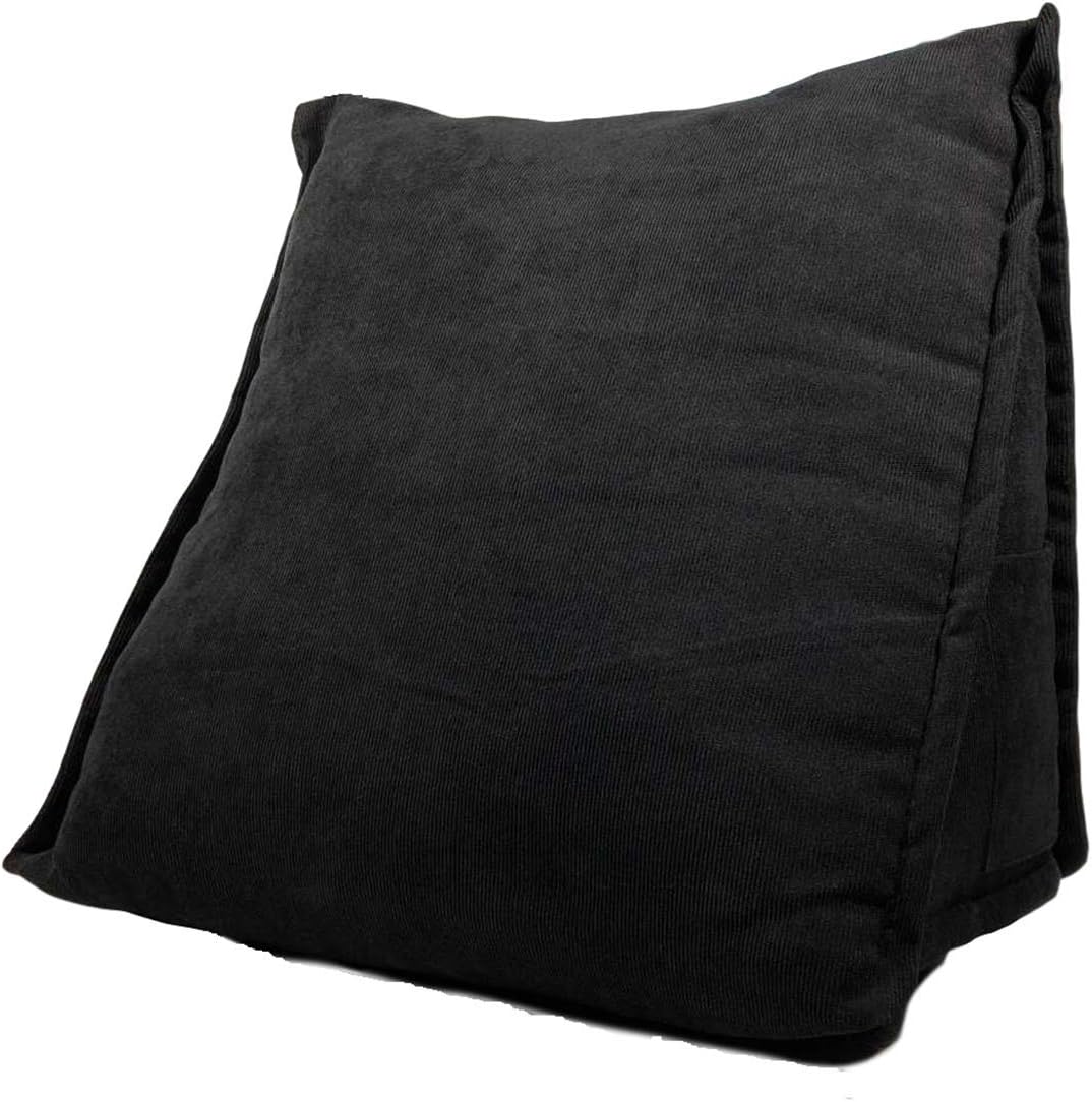 NVEOP Wedge Shaped Reading & Bed Rest Pillows, Soft Corduroy Triangle Cushion Pillow for Back Support and Comfort, Rest Reading Pillow Perfect for Reading/Watch TV,Grey: Home & Kitchen