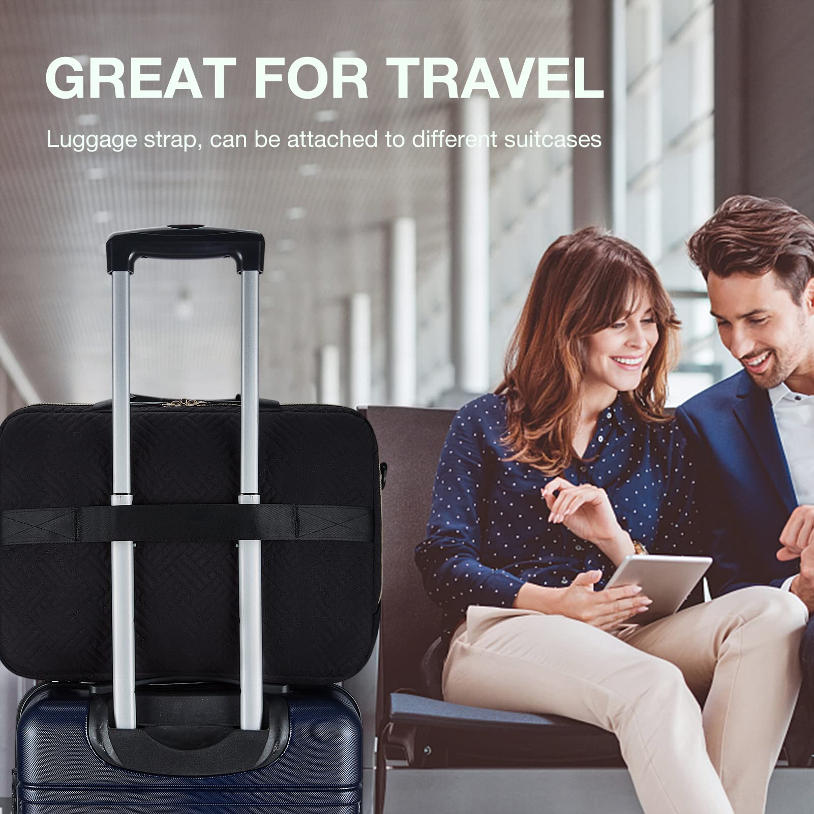 BAGSMART Laptop Bag for Women, 15.6 Inch Laptop Case Computer Bag Briefcase for Ladies