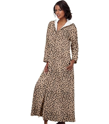 Dreams & Co. Long Flannel Robe | Women's Plus Size M, Deep Teal