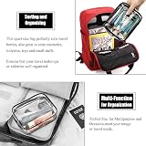 Jsdoin Clear Travel Toiletry Bag 2 Pack TSA Approved Waterproof Cosmetic Case view 8