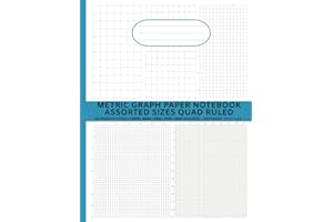 Metric Graph Paper Notebook Assorted Sizes Quad Ruled: For College, University, School, Math, Science & Engineers. With Numbe