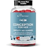 Conception for Her Fertility Gummies with Myo-Inositol, 75 Pectin Gummies | Supports ovulation, hormone balance &amp; reproductive health with Folate &amp; essential nutrients in delicious strawberry flavor