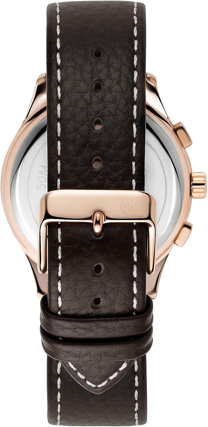 Orphelia Mens Multi Dial Quartz Watch with Leather Strap OR81703, Brown/Silver - Image 5
