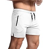 EVERWORTH Men's 5" Workout Shorts Quick Dry Lightweight Gym Shorts Running Mesh Short Shorts for Men with Zip Pockets
