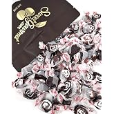 SweetGourmet Black Licorice Swirl Salt Water Taffy Bulk Candy | 1 Pound