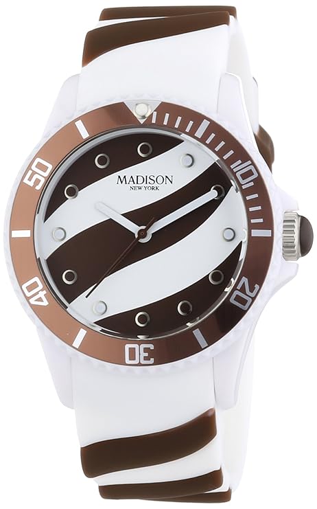MADISON NEW YORK Unisex-Armbanduhr Candy Time Lollipop Analog Quarz Silikon U4620-19