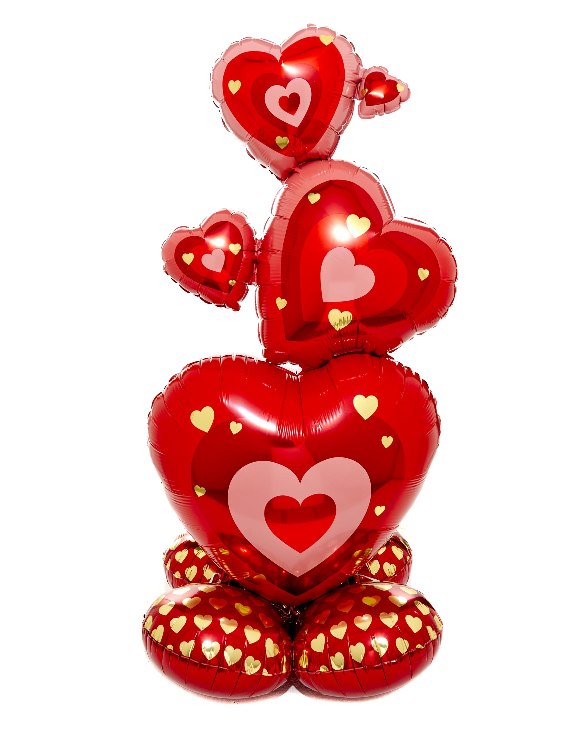 Amscan Anagram 4373111 - Valentine's Day Stacking Hearts Airloonz Air-filled Foil Balloon - 55"
