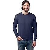 Alternative Men's Sweatshirt, Eco-Cozy Pullover Lightweight Fleece Crewneck