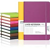 Dynta Hardcover Journals Bulk, 10 Packs A5 Lined Notebooks for Writing 200 Pages/100Sheets, 8.4 x 5.8 inch, 10 Colors Classic Ruled Notebook for Work/Note Taking/College