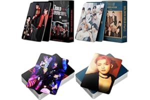 ShaoKun 2Pack/110PCS Photocard,2024 New Album Lomo Cards Greeting Cards Gift for Fan Collection (Black)