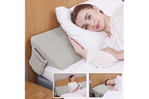 TokSay (60"x10"x6") Queen Size Bed Wedge Pillow for Headboard,Bed Gap Filler Between Mattress and Headboard, Adjustable High-Density Foam Headboard Pillow for Sleeping and Reading