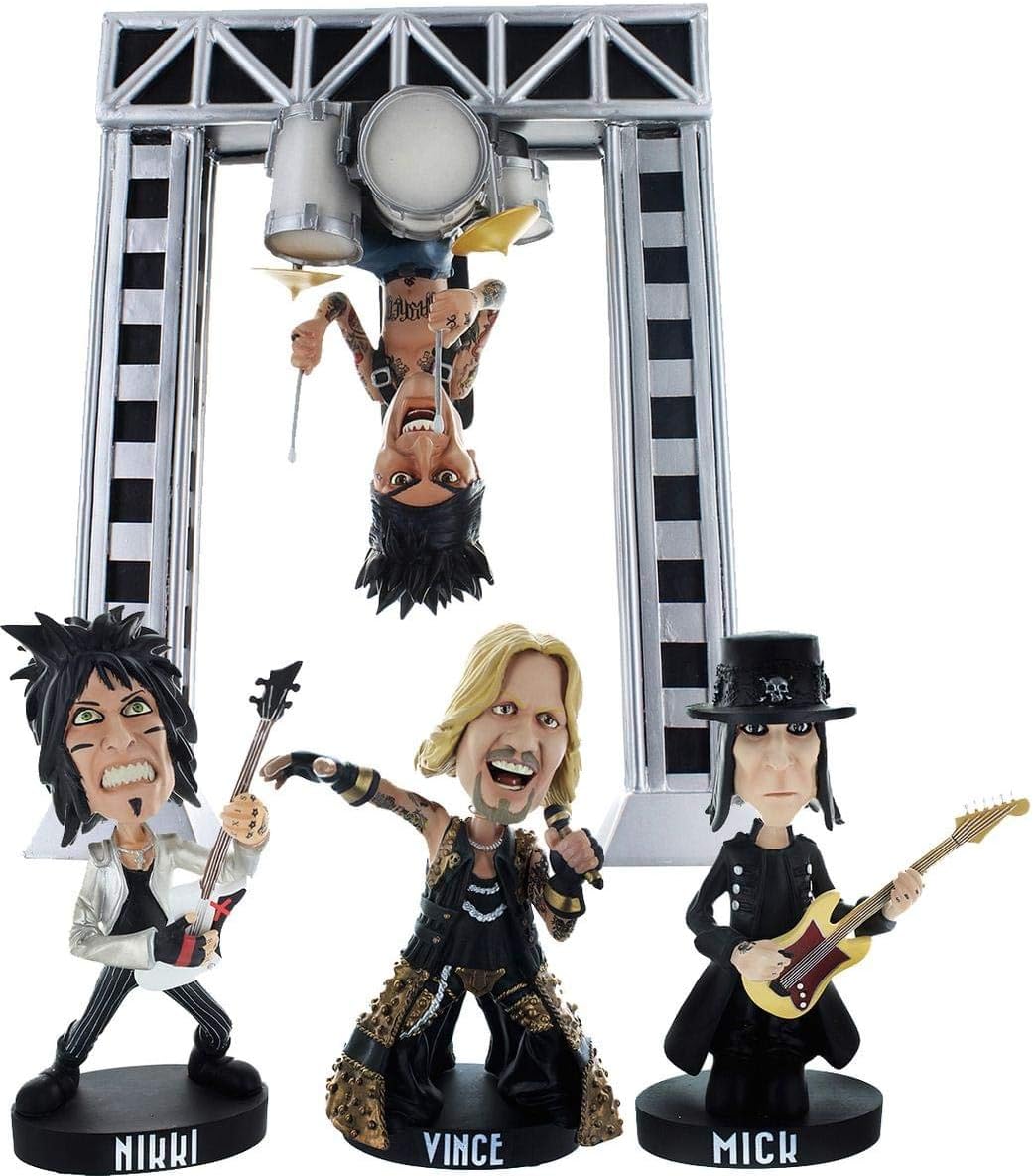 Motley Crue 8.5" Resin Bobblehead Statue All Bad Things Must End Exclusive Box Set with Big Drum Rig