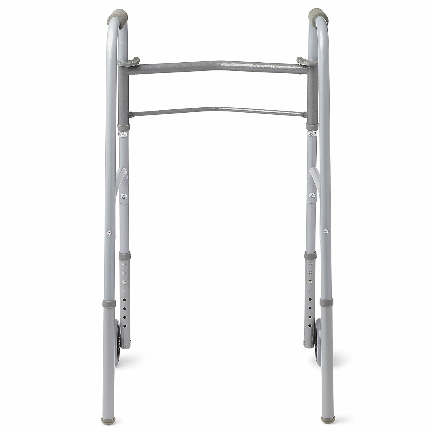 Medline Easy Care Two-Button Folding Walkers with 5" Wheels: Industrial & Scientific