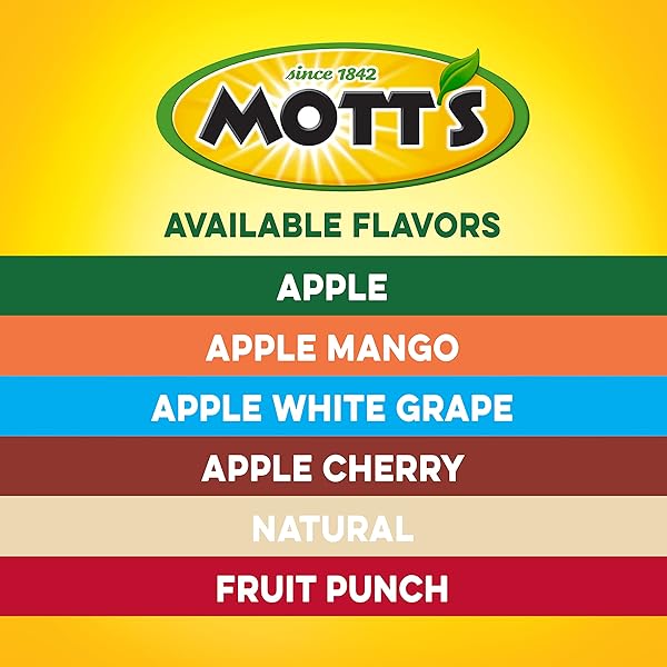 MOTT’S 100% ORIGINAL APPLE JUICE, 8 FL OZ BOTTLES, 6 PACK