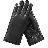 Komfokore Leather Gloves for Women Winter Gloves Warm Driving Glove