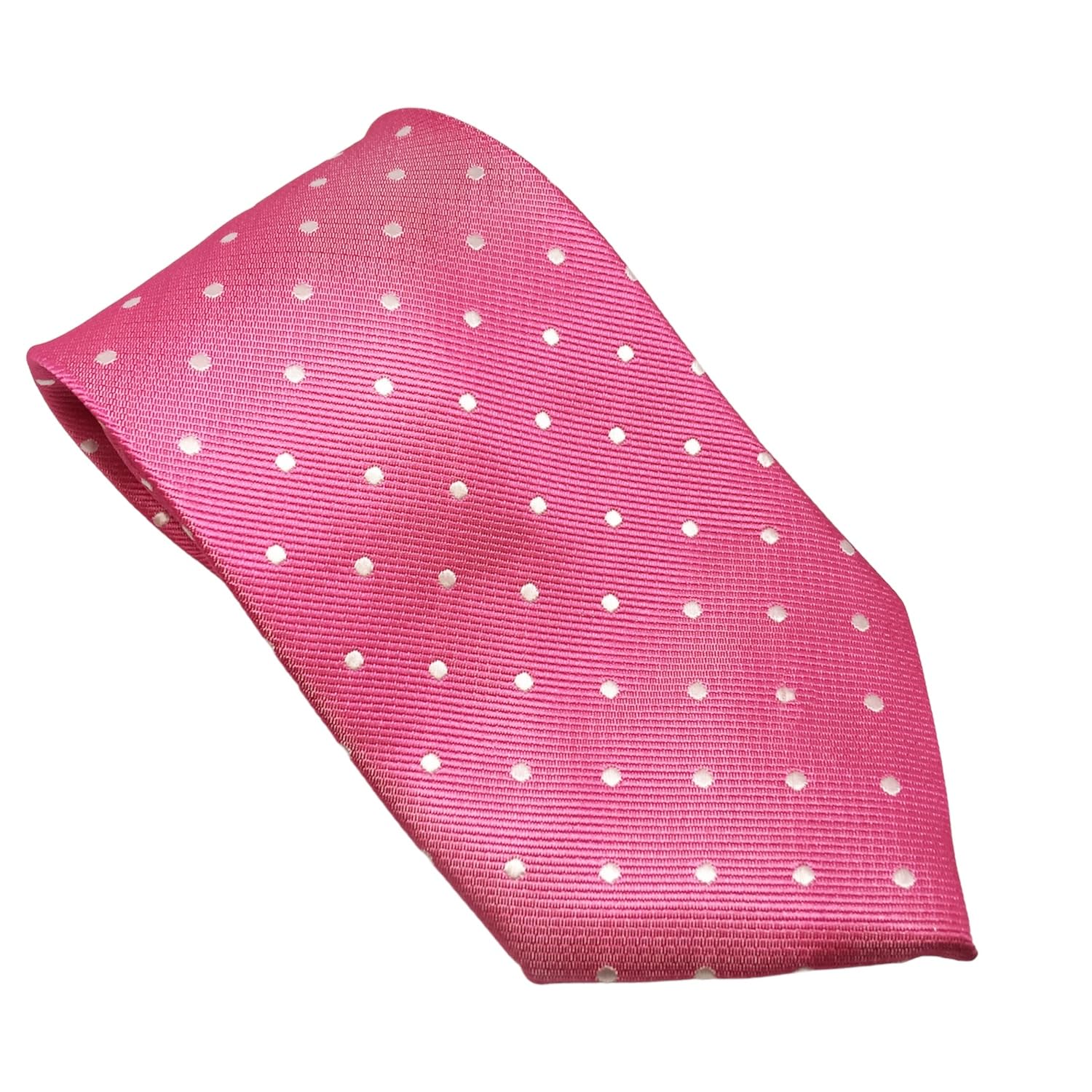 Equetech Junior Polka Dot Showing Riding Tie (Pink/White)