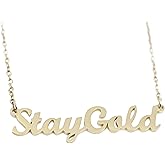 Stay Gold Layering Mother's Day Engraved Necklace Chain